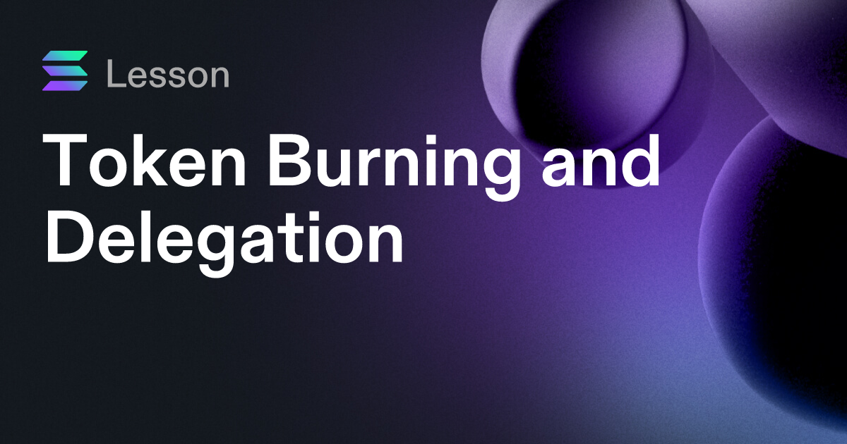 Token burning and Delegation